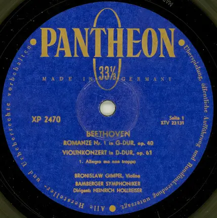 Beethoven - Violinkonzert D-Dur Op.61 / Romanze Nr.1 G-Dur Op.40 / Romanze Nr.2 F-Dur Op.50