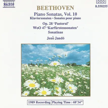 Beethoven / Jenö Jandó - Piano Sonatas, Vol. 10: Op. 28 'Pastoral' • WoO 47 'Kurfürstensonaten'  • Sonatinas