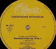 10'' - Beethoven / Brahms - Trio Di Roma - Klaviertrio D-Dur Op. 70 Nr. 1 'Geistertrio' / Klaviertrio C-moll Op.101 - Mono