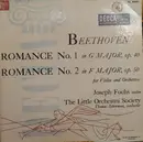 10'' - Beethoven - Romance No. 1 In G Major, Op. 40 / Romance No. 2 In F Major, Op. 50 (Joseph Fuchs)