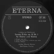 LP - Ludwig van Beethoven , Karl Suske , Walter Olbertz - Sonate Für Klavier Und Violine D-dur Op. 12 Nr. 1 / Sonate Für Klavier Und Violine A-dur Op. 12 Nr. 2