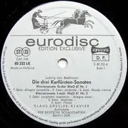 LP - Ludwig van Beethoven , Klaus Bäßler - Die 3 Kurfürstensonaten / 2 Sonatinen