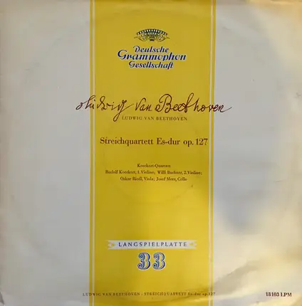 Ludwig van Beethoven , Koeckert-Quartett - Streichquartett Es-Dur Op. 127