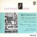 LP - Ludwig van Beethoven , Pablo Casals , Wilhelm Kempff , Karl Engel , Sándor Végh - Casals Festival Prades; Sonate F-Dur Für Klavier Und Violoncello Op. 5.1 / Klaviertrio D-Dur Op. 70,1 'Geister Trio' - Mono