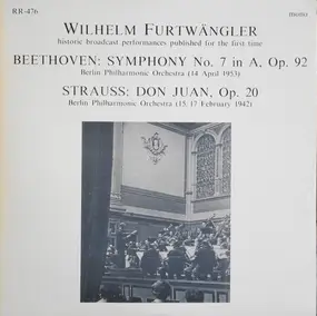 Herbert von Karajan - Symphony No. 7 In A, Op. 92  / Don Juan, Op. 20