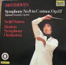 LP - Ludwig van Beethoven , Seiji Ozawa , Boston Symphony Orchestra - Symphony No. 5 In C Minor, Op. 67 / Egmont Overture, Op. 84