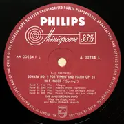 LP - Beethoven / The Amsterdam Duo - Sonata No.5 Op.24 In F Major / Spring & Sonata No.6 Op.30 No.1 In A Major For Violin And Piano