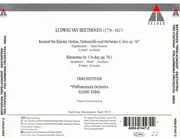 CD - Ludwig Van Beethoven , Trio Fontenay , Philharmonia Orchestra , Eliahu Inbal - Tripelkonzert • Geistertrio