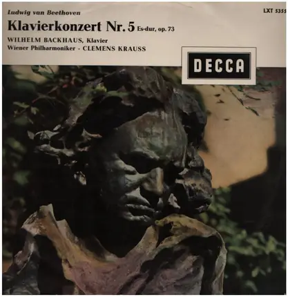 Ludwig van Beethoven , Wilhelm Backhaus , Wiener Philharmoniker , Clemens Krauss - Emperor Piano Concerto No.5 In E Flat Major For Piano And Orchestra