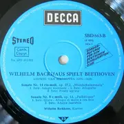 LP - Ludwig van Beethoven , Wilhelm Backhaus - Beethoven-Sonaten - Mondschein-Sonate Cis-Moll Op. 27,2; Pathétique Sonate C-Moll, Op. 13; Sonate Mit Dem Trauermarsh As-Dur, Op. 26