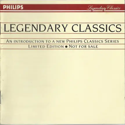 Beethoven / Mozart / Stravinsky / Debussy a.o. - Legendary Classics - An Introduction To A New Philips Classics Series
