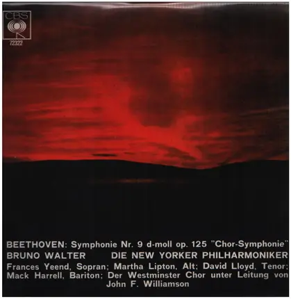 Ludwig van Beethoven / The New York Philharmonic Orchestra , Bruno Walter - Symphony No. 9 In D Minor, Op. 125 ('Choral')