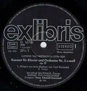 LP - Ludwig van Beethoven / Wilhelm Backhaus / Wiener Philharmoniker / Hans Schmidt-Isserstedt - Klavierkonzert No. 3 C-Moll / 'Mondschein Sonate'
