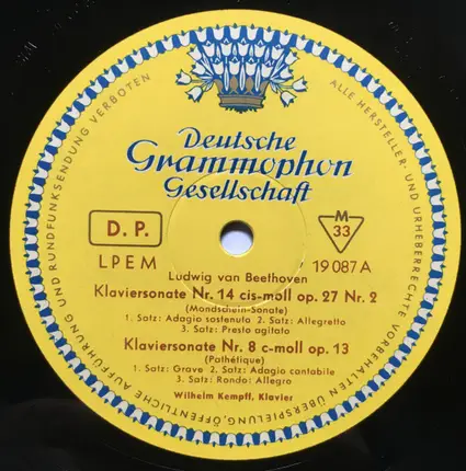 Beethoven / Wilhelm Kempff - Ludwig van Beethoven - Klaviersonaten 14, 8, 23