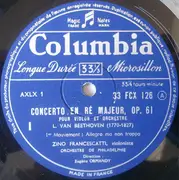 LP - Beethoven - Concerto En Ré Majeur Op. 61 Pour Violon Et Orchestre