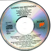 CD - Ludwig Van Beethoven / Budapest String Quartet - String Quartets Op. 59 No. 1&2