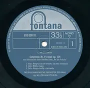 LP - Beethoven - Symphonie Nr. 9  mit Schlußchor 'An Die Freude'
