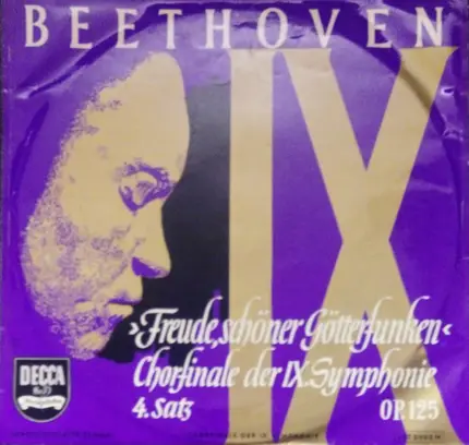 Ludwig van Beethoven / Erich Kleiber / The Wiener Philharmoniker / Hilde Güden / Sieglinde Wagner / - Freude, schöner Götterfunken - Chorfinale der IX. (Symphonie Nr. IX D-moll, Op. 125)