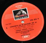 LP - Ludwig van Beethoven / Leonid Kogan , Orchestre De La Société Des Concerts Du Conservatoire , Const - Concerto En Ré Majeur, Op.61  Pour Violon Et Orchestre