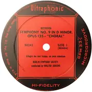 LP - Beethoven - Symphony No. 9 In D Minor, Opus 125 'Choral' Excerpts With Complete Choral Movement