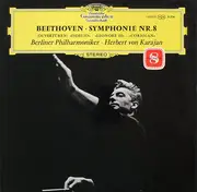LP - Beethoven - Berliner Philharmoniker · Karajan - Symphonie Nr. 8 / Ouvertüren: »Fidelio« · »Leonore III« · »Coriolan« - tulip rim