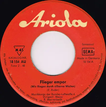 Luftwaffenmusikkorps 4 Der Bundeswehr Hamburg - Flieger Empor / Fliegermarsch