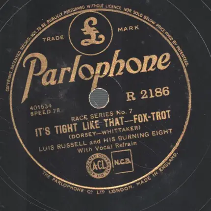 Luis Rassell and His Burning Eight - It´s like that / On revival day
