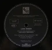 LP - Luise Rinser - LUISE RINSER Liest Aus Ihrer Autobiographie 'DEN WOLF UMARMEN' - Gatefold
