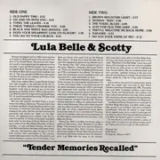 LP - Lulu Belle And Scotty - Tender Memories Recalled - Mono