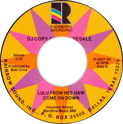 Lulu Roman - One Day At A Time / Come On Down