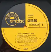 LP - Lulu - Lulu's Greatest Hits