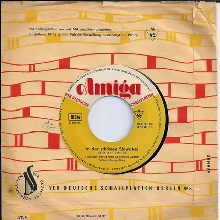 Lutz Jahoda , Orchester Gerhard Honig - Novacek-Polka / In Der Schönen Slowakei