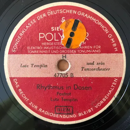 Lutz Templin Und Sein Tanzorchester - Immer Wieder Tanzen / Rhythmus In Dosen