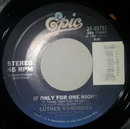 Luther Vandross - Other Side Of The World / If Only For One Night