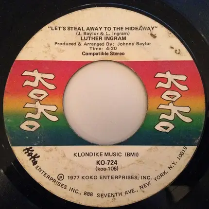 Luther Ingram - Let's Steal Away To The Hideway