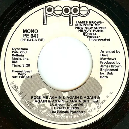 Lyn Collins , The Female Preacher - Rock Me Again & Again & Again & Again & Again & Again (6 Times)