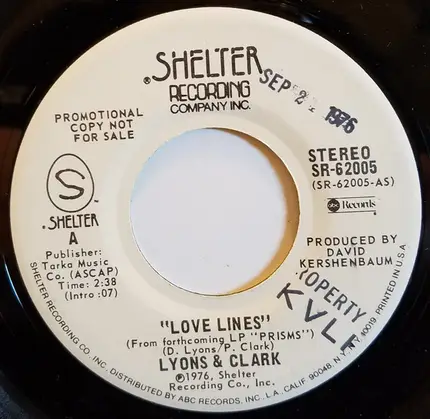 Lyons And Clark - Love Lines