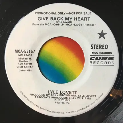 Lyle Lovett - Give Back My Heart