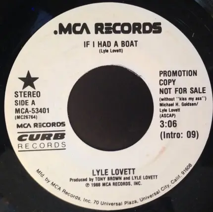 Lyle Lovett - If I Had A Boat