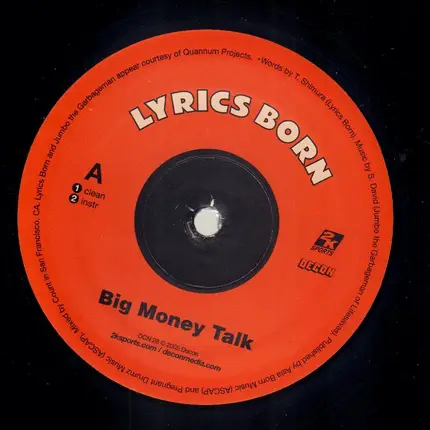 Lyrics Born - Big Money Talks