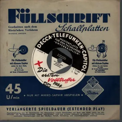 Lys Assia, Golgowsky-Quartett, a.o. - Dier Ersten Volltreffer 1954