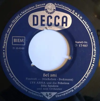 Lys Assia - Bei Dir War Es Immer So Schön / Bel Ami