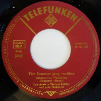 Lys Assia - Der Sommer Ging Vorüber