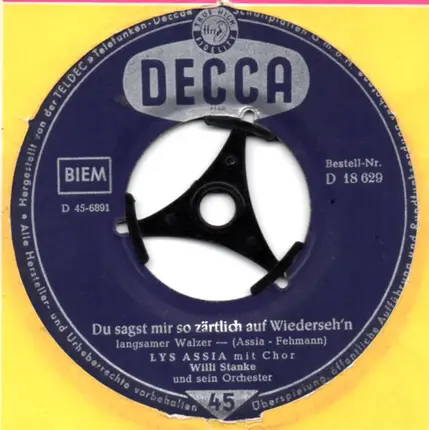 Lys Assia - Du Sagst Mir So Zärtlich Auf Wiederseh'n