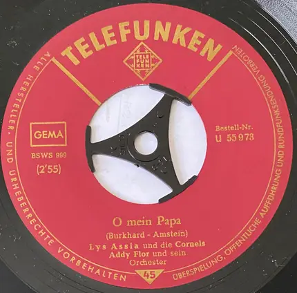 Lys Assia - O Mein Papa / Ponylied
