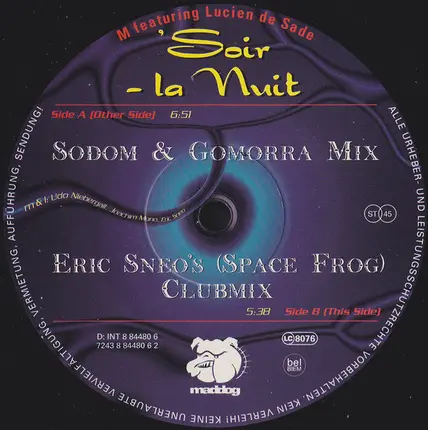 M featuring Lucien De Sade - 'Soir - La Nuit