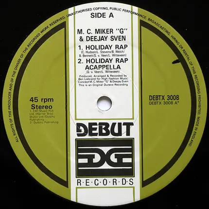 M. C. Miker 'G' & Deejay Sven - Holiday Rap