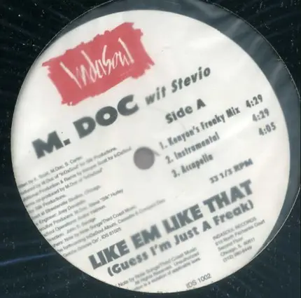 M. Doc Wit Steve "Silk" Hurley - Like Em Like That (Guess I'm Just A Freak) / This World Is Crazy