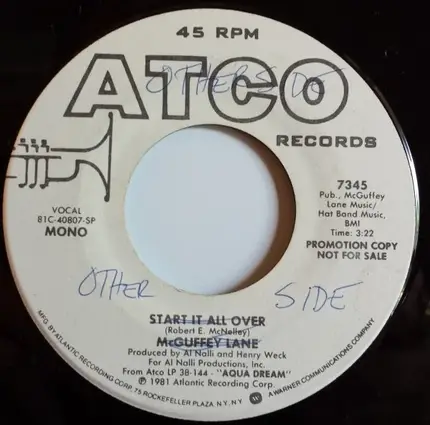 McGuffey Lane - Start It All Over