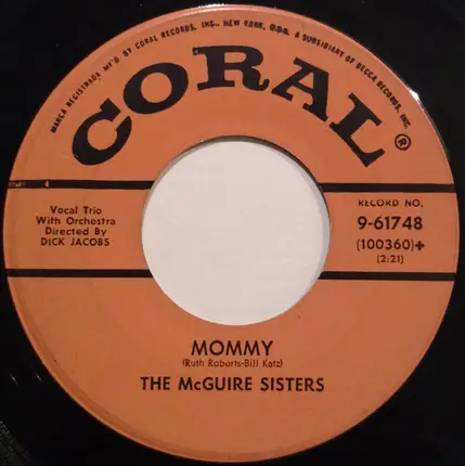 McGuire Sisters - Goodnight My Love, Pleasant Dreams / Mommy